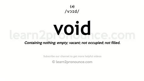 Void Definition & Meaning